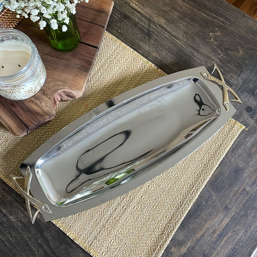 Vintage MCM Chromex Bread Tray